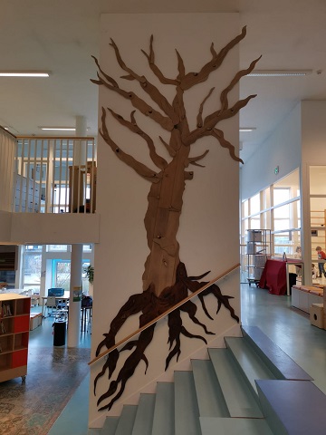 Maatwerk boom op de muur